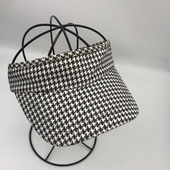 Houndstooth Women’s Velcro Adjustable Visor-100% Cotton - Picture 2 of 9
